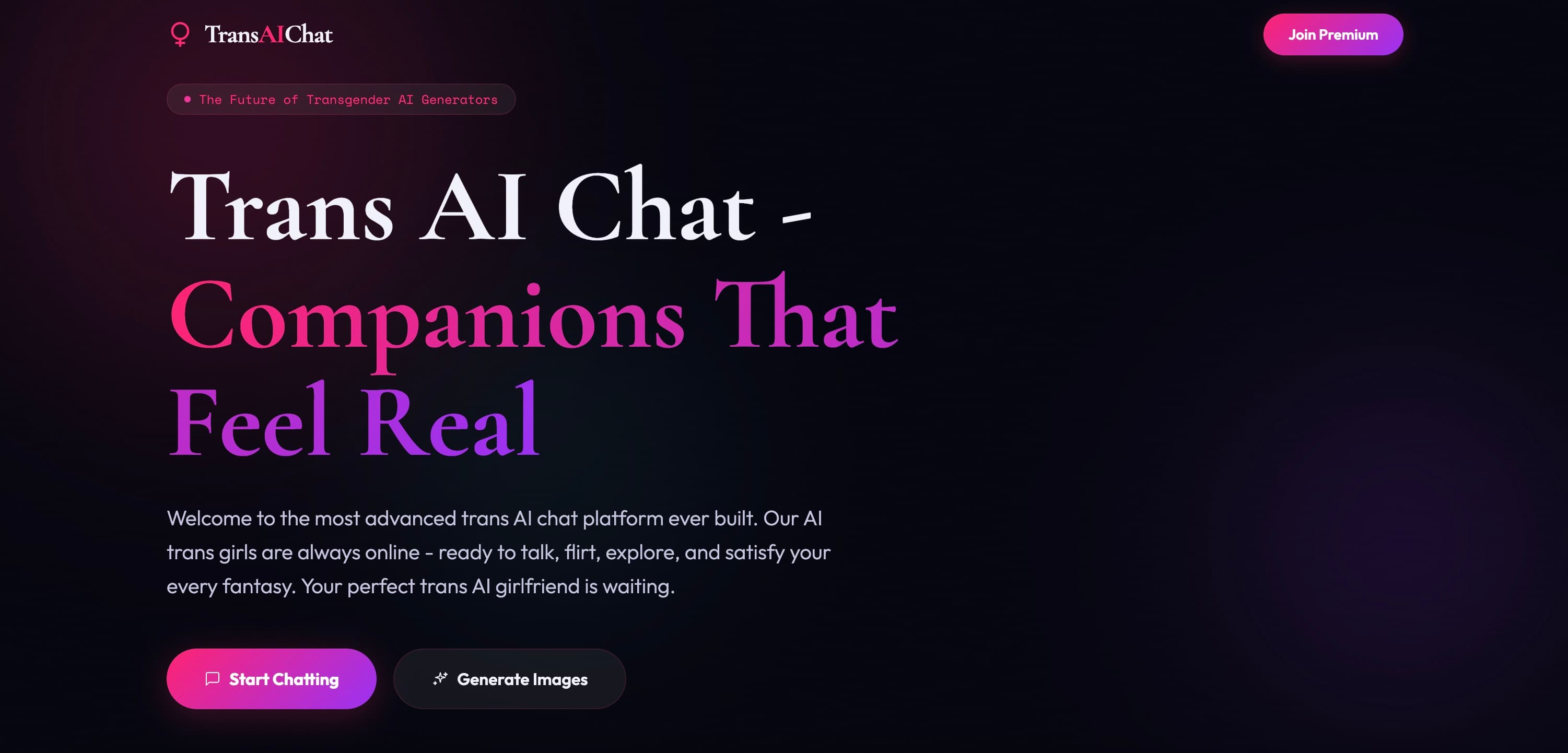 Trans AI interface screenshot